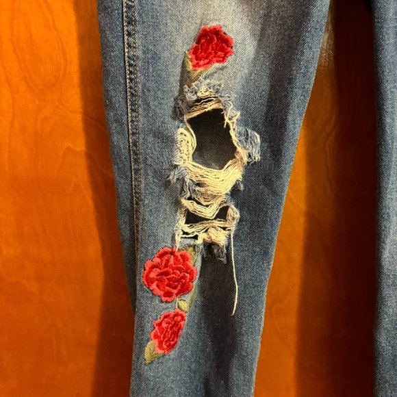 Hollister High‎ Rise Slim Straight Vintage Stretch Size 0R 24w 27l Distressed - Picture 8 of 16